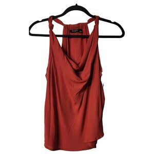 a.n.a Terracotta Drape Tank Top Size Petite Large